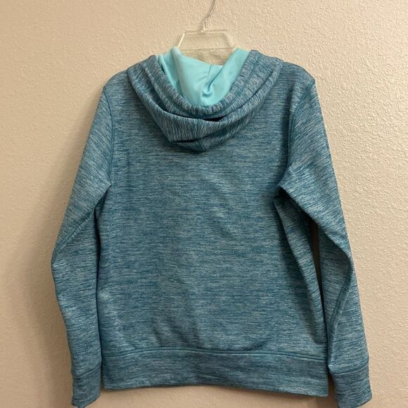 šUnderāArmourāHoodieĀ PulloverāBlueāWomen'sāLargeāColdāGearāLooseāHeather - Picture 4 of 4